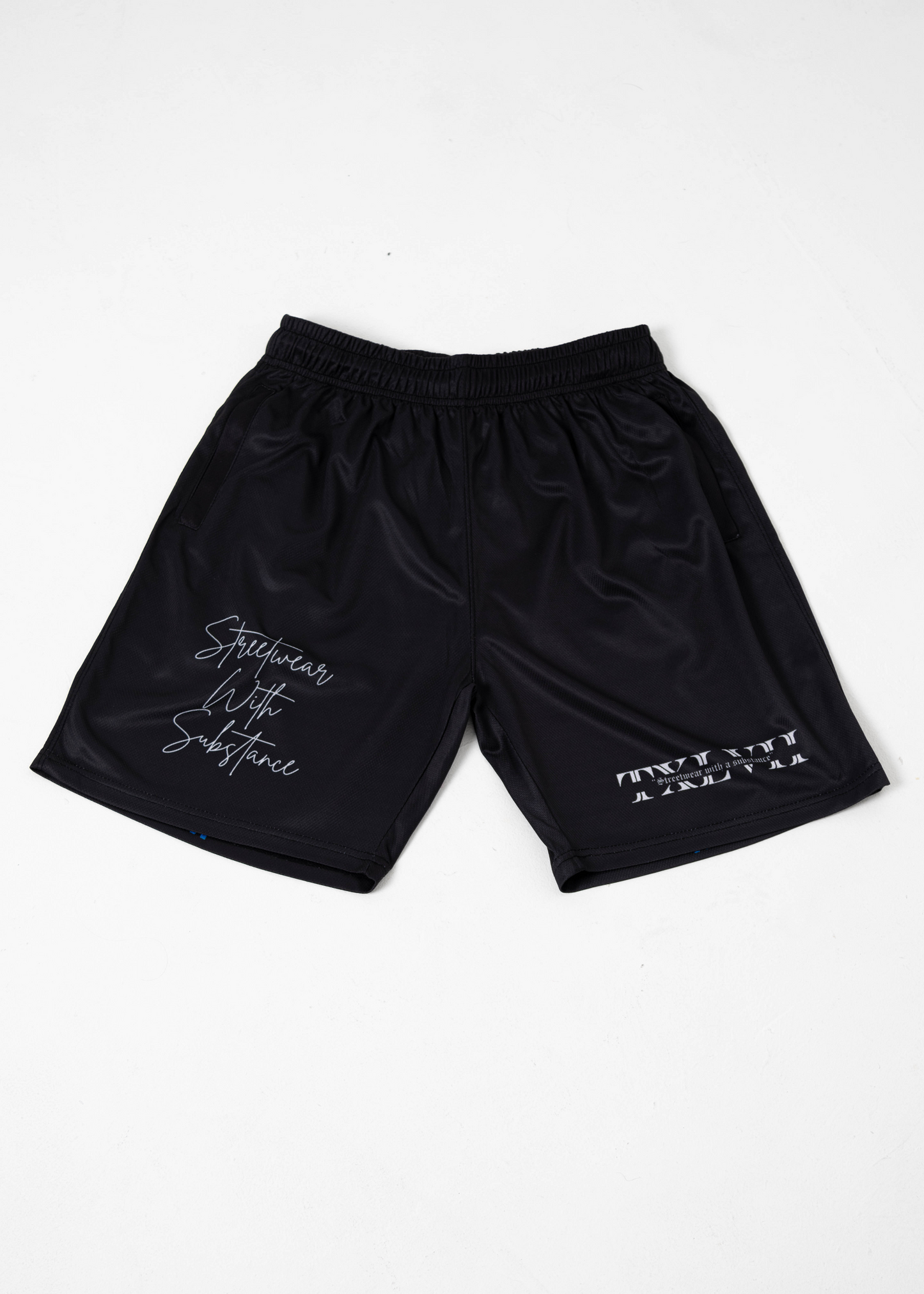 .Black Mesh Shorts