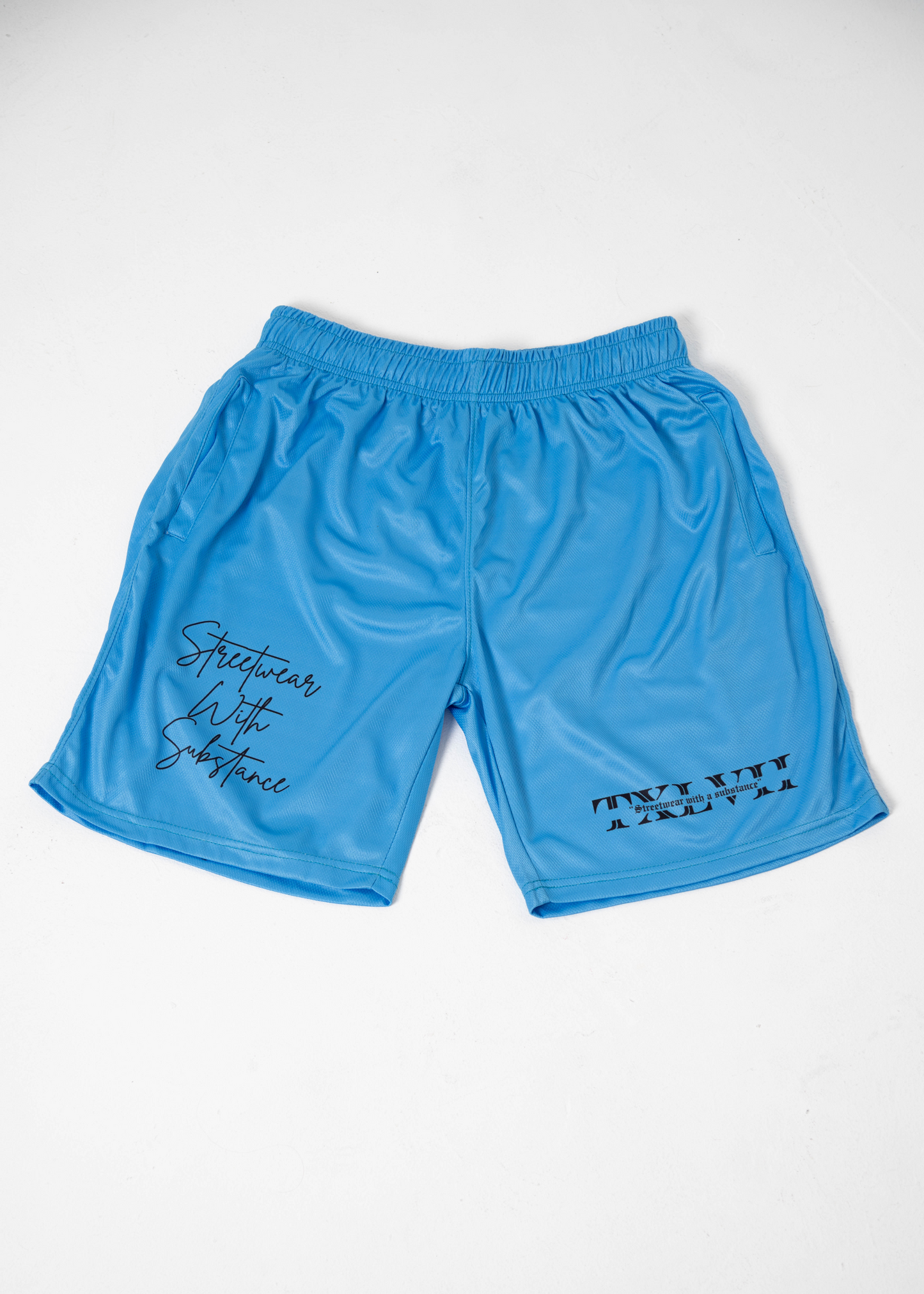 .Blue Mesh Shorts
